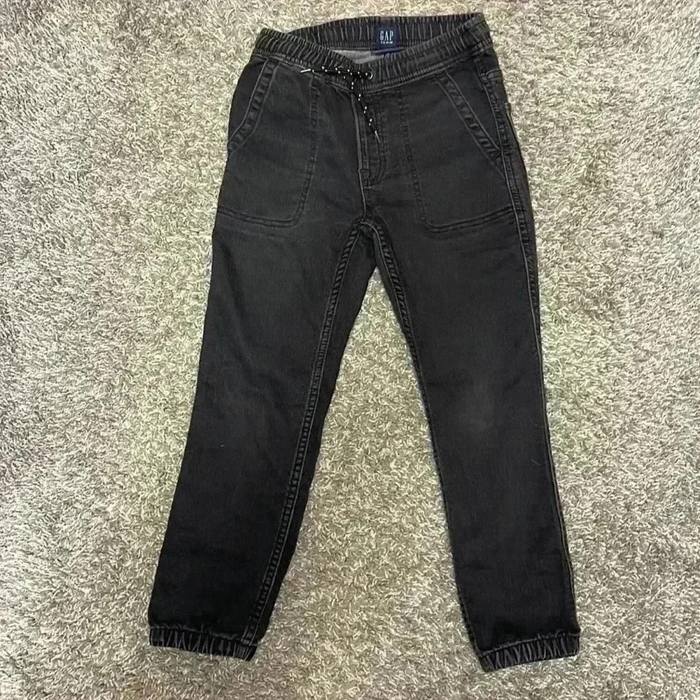 Like New GapKids Denim Stretch Joggers - Size M (8)